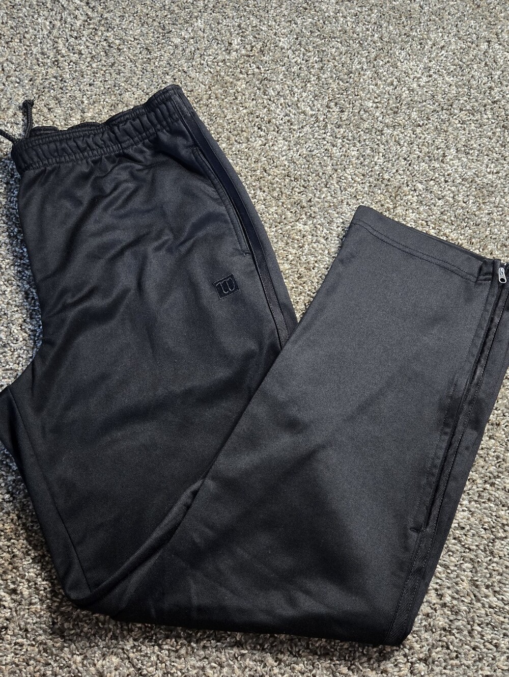 Vintage Y2K Wilson Black Tracksuit Sweat Pants Men's Medium